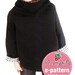 Unisex cowlneck pullover jacket (12 months upto age 6)PDF patterns - Reversible, 6 ways to wear, cowl neck, pullover jacket, side buttons