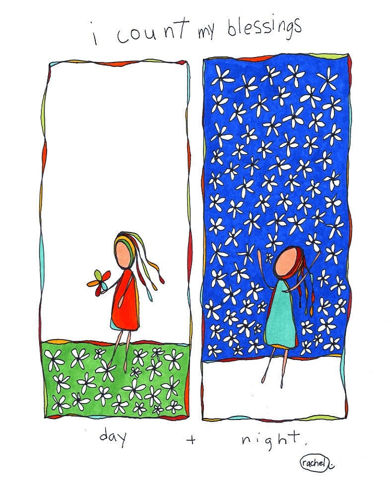day and night. colorful print. rachel awes