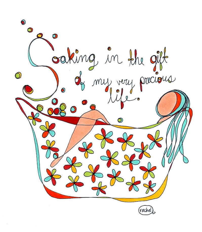 soaking. colorful print. by rachel awes.