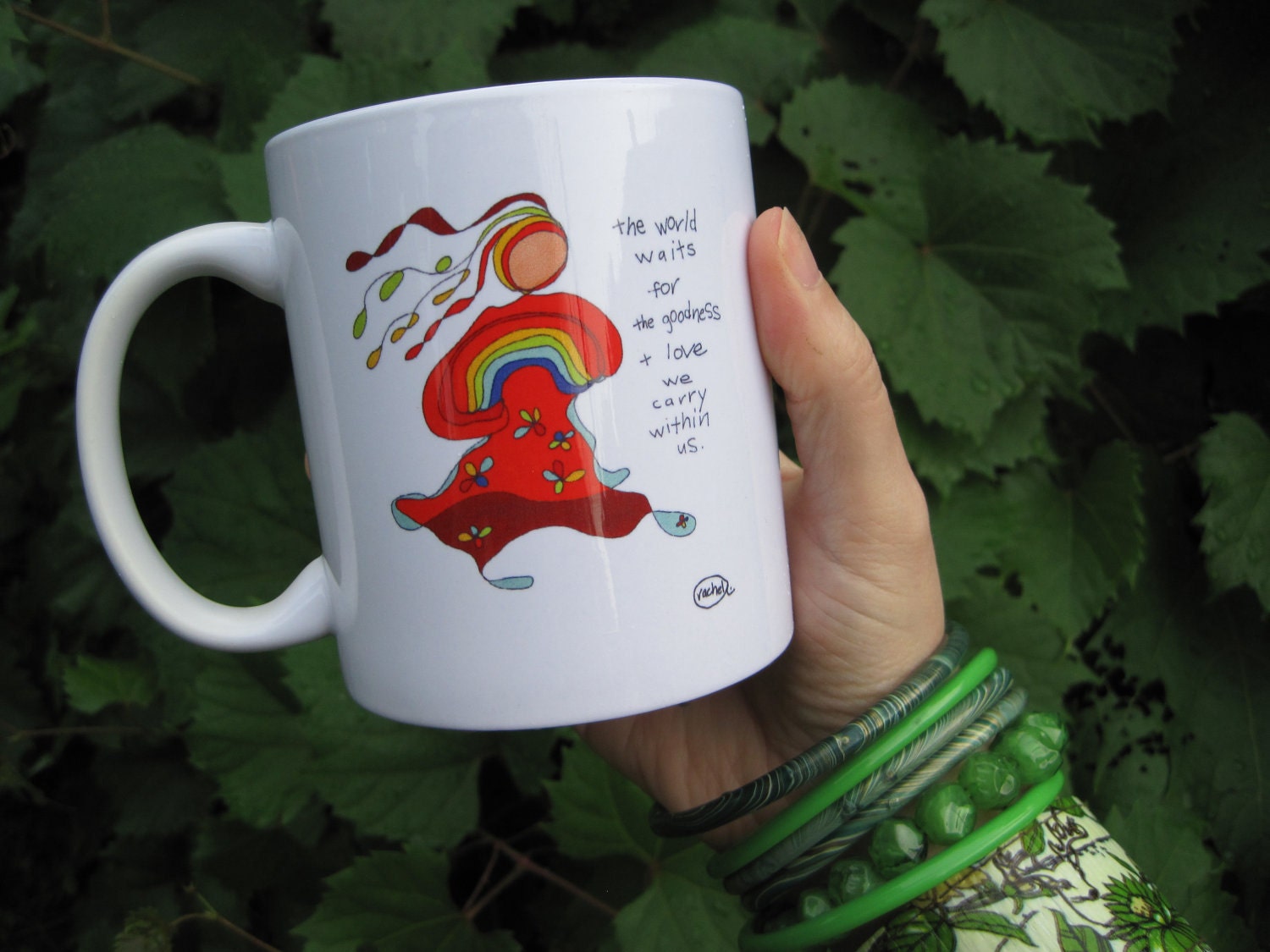 the world waits MUG. by rachel awes.