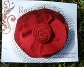 Red Rosette Clip