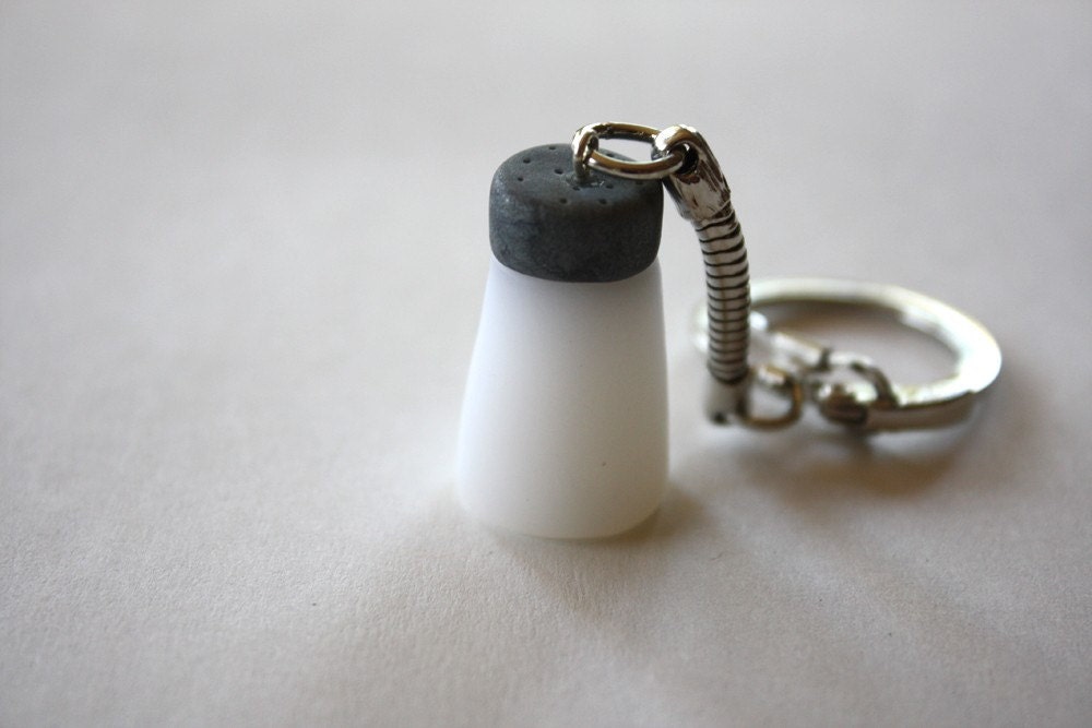 Reserved for Gigi Salt Shaker Keychain by IchibanJoyas on Etsy