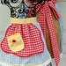 Mothers Day Matching Apron Set Mother Daughter Half Aprons in Gingham