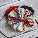 Pop Rocket -  bright and funky chevron ruffle and chiffon flower headband