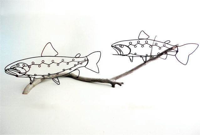 Trout Wire Sculpture