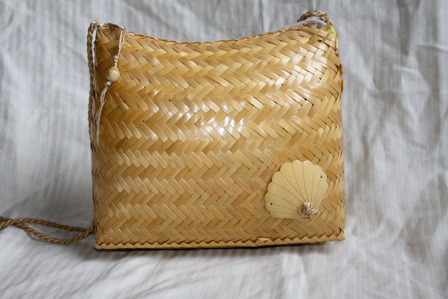 Yellow Nautical Purse 80s