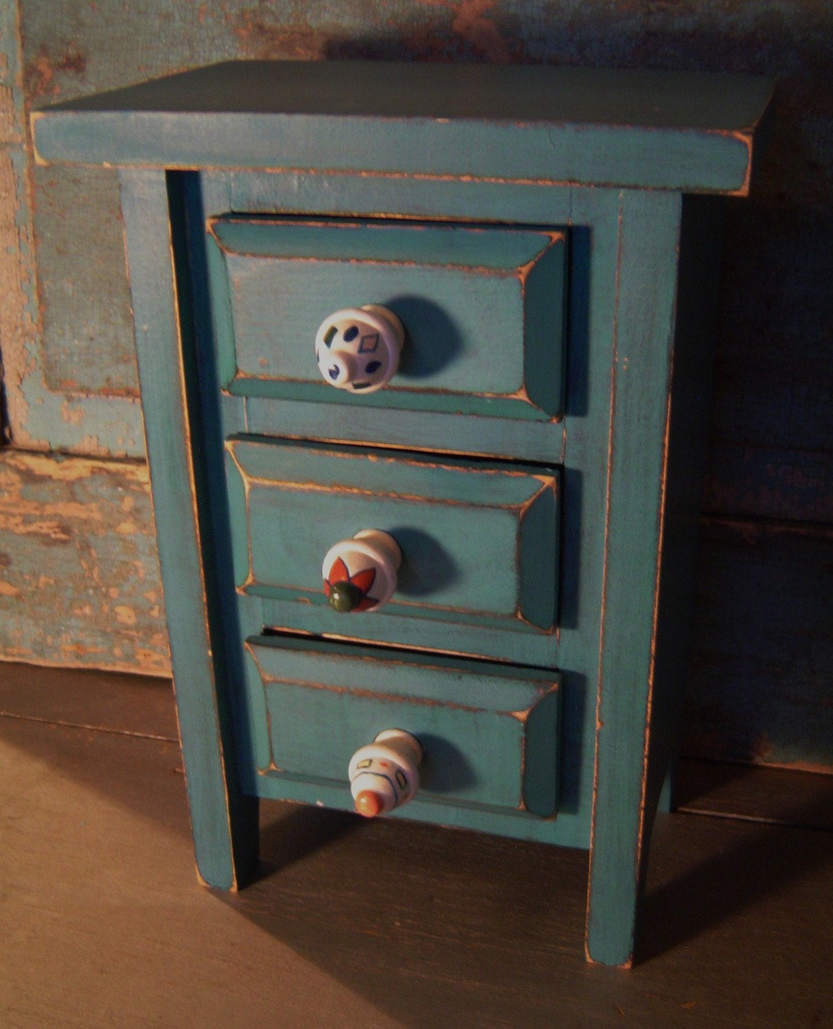 Teal Mini Distressed by turquoiserollerset on Etsy