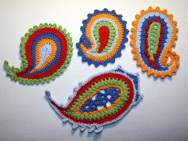 Paisley x4- crochet pattern