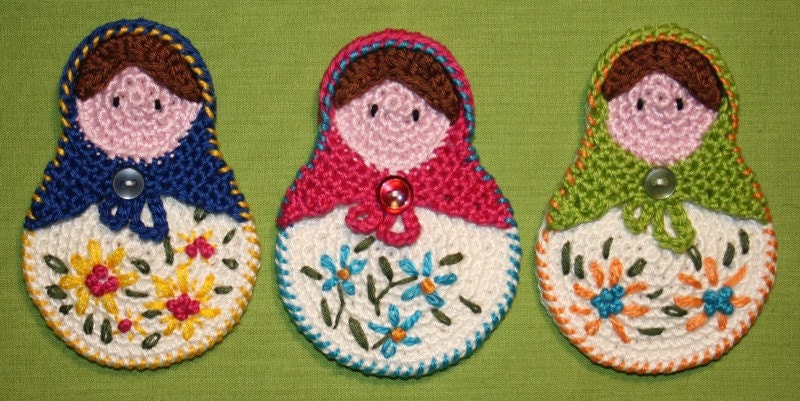 Matrioshka- Crochet Pattern (Applique)