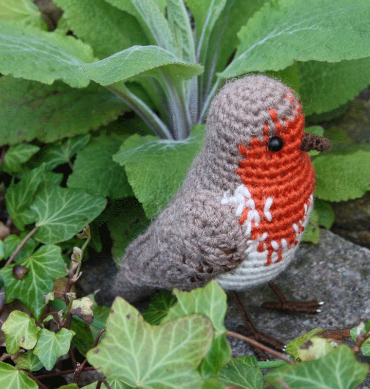 Amigurumi bird - ROBIN - crochet pattern PDF