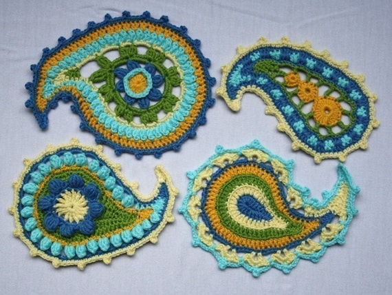 Paisley floral- crochet pattern