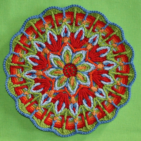 Crochet Overlay Mandala  No. 1 Pattern PDF