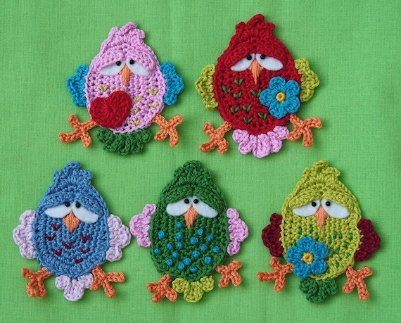 FITSCH, the bird x2 - Bird Crochet Pattern (Applique) PDF
