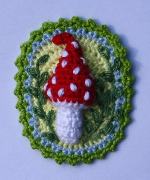 Toadstool Patches x4 - Crochet Pattern