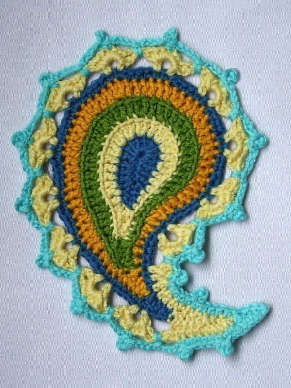 Paisley floral- crochet pattern