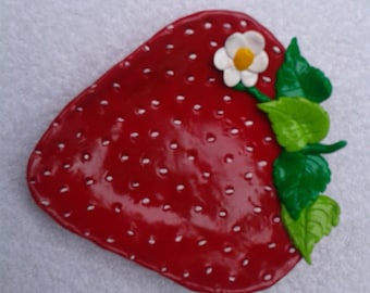 Polymer Clay Strawberry Trinket/Jewelry/Loose Change/Miscellaneous Holder