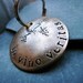 In Vino Veritas - In Wine is Truth - Custom Handstamped Keychain in Bronze