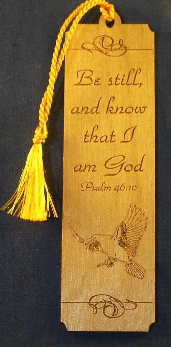 Wood Scripture Bookmark - Psalm 46:10
