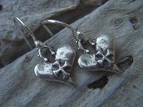 Medieval earrings in sterling silver