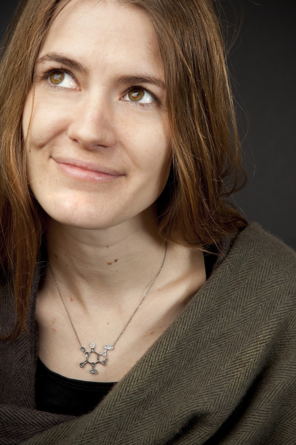 Chocolate Chemical Structure 16" Necklace in Sterling Silver