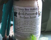 Organic Anti-Bacterial Multi-Purpose Surface Cleansing Soft Scrub for kitchen, bathroom, camping, countertops 8oz jar - includes scrubbies
