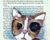 Pet portrait custom -Cat - Made to Order pet portrait --- custom hand drawn and painted picture of your cat, dog, canary, fish or ferret