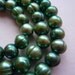 Pearls Extra Large Hole Green Baroque Potato 10mm 8mm 23 Pieces