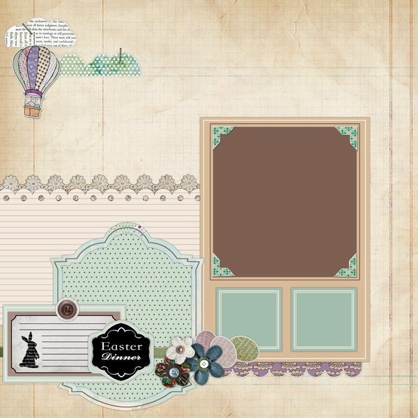 Easter Spring Digital Scrapbooking Papers
