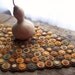Folk Art - Early American Style Penny Rug - All Hand Dyed Antique Wool - Beautiful Fall Autumn Colors
