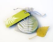 Pocket Mirror - Green Fern Botanical Papercut Design