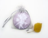 Pocket Mirror - Purple Thistle Botanical Papercut Design