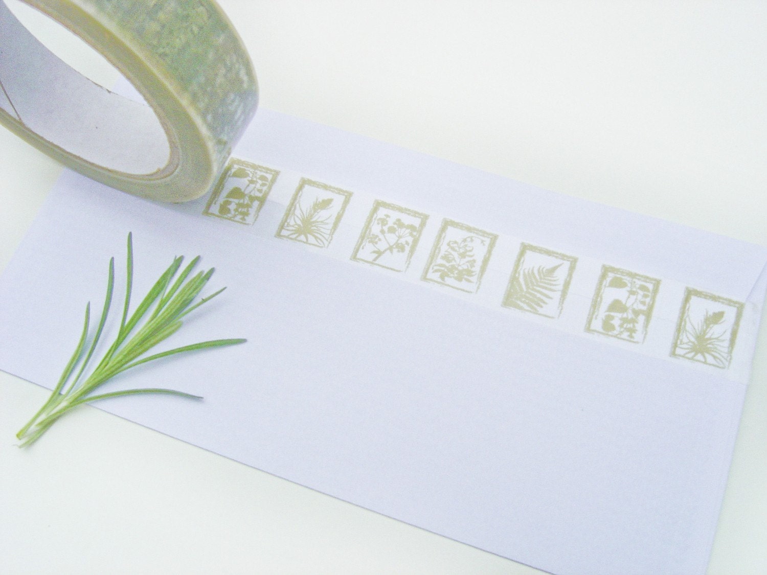 Decorative Sticky Vinyl Tape - Botanical Nature Papercut Design