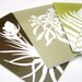 Botanical Cards Papercut Greetings Cards (A5) - Set of Five in Green and Brown Nature Silhouette Leaf Designs