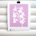 Art Print 10x8 - Pink Orchid - Modern Botanical Floral Pretty Papercut Design