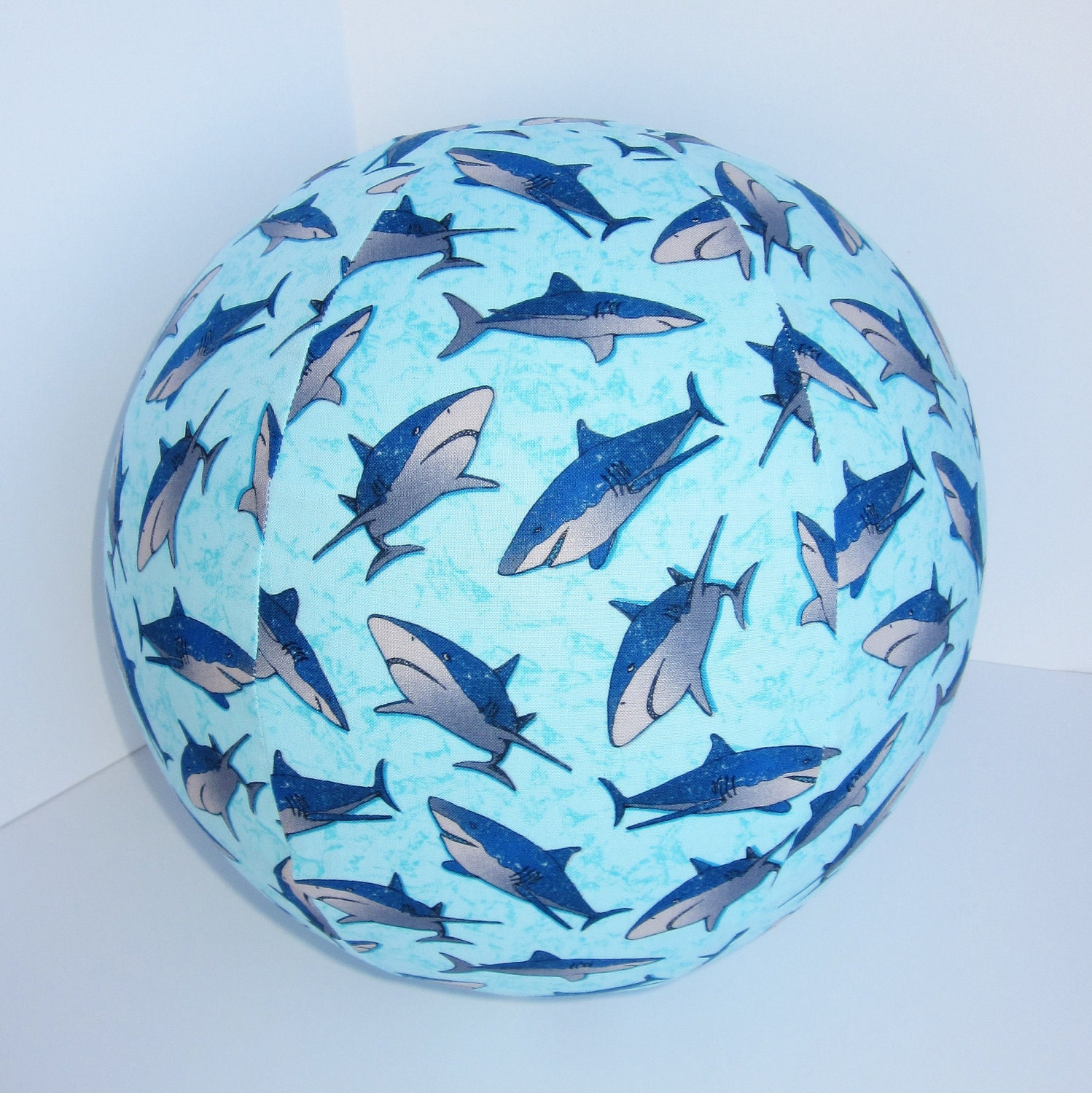 BALLOON BUDDIES, Sharks, balloon ball, blue, fabric, balloon cover, balloon, ball, etsykids team, boy, fish, ocean, sea, water
