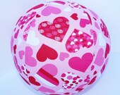 BALLOON BUDDIES, Hearts, pink, love, balloon ball, fabric, balloon cover, balloon, ball, girl, fun toy, etsykids team, valentine's day