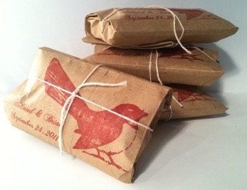Wedding Favors, Coffee Favors, Set of 30 w/ CUSTOM STAMP. Made to Order by Apropos Roasters