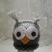 Baby Owl Hat Knitted in Gray for Newborn for Boy or Girl