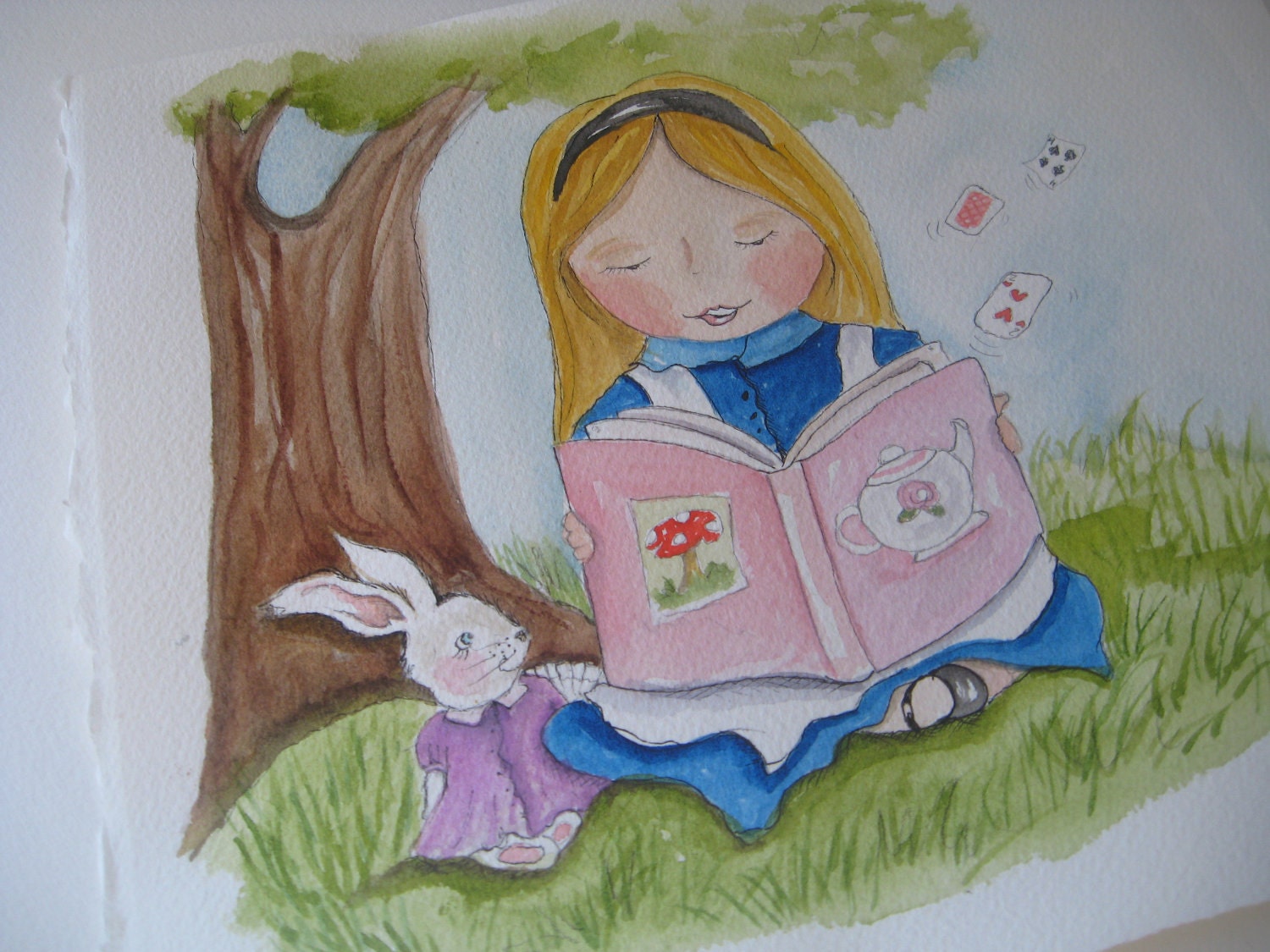 Childrens Wall Art Alice in Wonderland Nursery Kids Room Decor