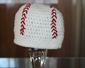 Play Ball - Baseball Crochet Beanie