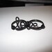 Black Wired Love Two Finger Ring Wire Wrapped Size 7 and 8 Valentines Gifts