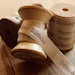 Vintage Spool of Happy Birthday seam binding ribbon