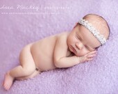 Fast to Ship - Princess Tiara headband  jeweled stretch crown Silver, Platinum, White Gold in color - iridescent crystals