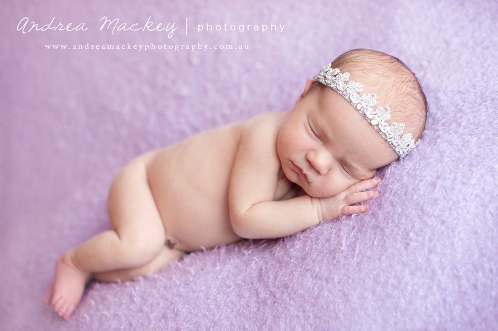 Ready to Ship Fairytale Princess Tiara  headband ..silver  jeweled stretchy crown for newborn 0-3mos 3-6 mos 6-9 mos 12 mos and up