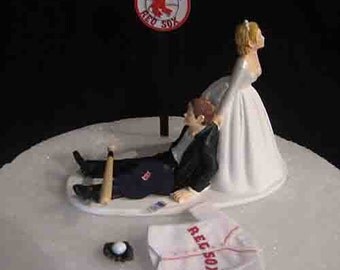 Boston Red Sox BASEBALL Wedding Cake Topper Groom Cake-On Sale Now- Normally 49.95