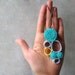 SALE - Crochet and jersey necklace - sun in the sky