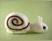 Wide eyed snail - one of a kind wool needle felt animal