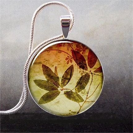 Autumn Leaves pendant, leaf necklace charm, leaf jewelry, leaf jewellery, tree jewelry - thependantemporium