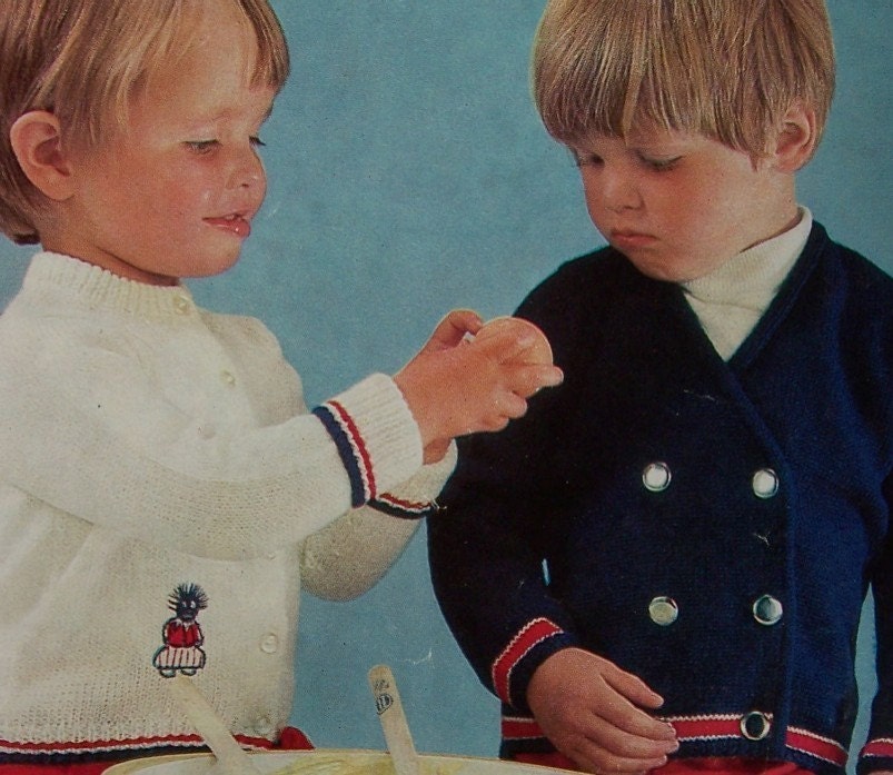 Vintage Nautical Captains Sweater for Children - PDF Email Delivery - PrettyPatternsPlease