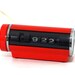 Sankyo Orange Alarm Clock, Rotary Flip Style, Mod Retro Decor